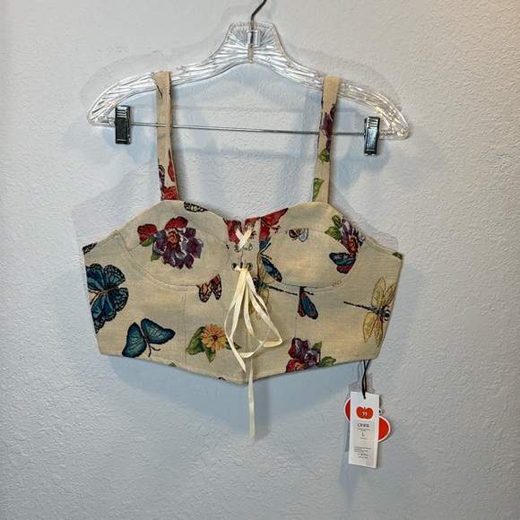 Cider Butterfly Crop Tank Top Women’s Size Large - Picture 1 of 7